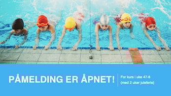 Påmelding Svømmeskole kurs Vinter 2019 er åpnet